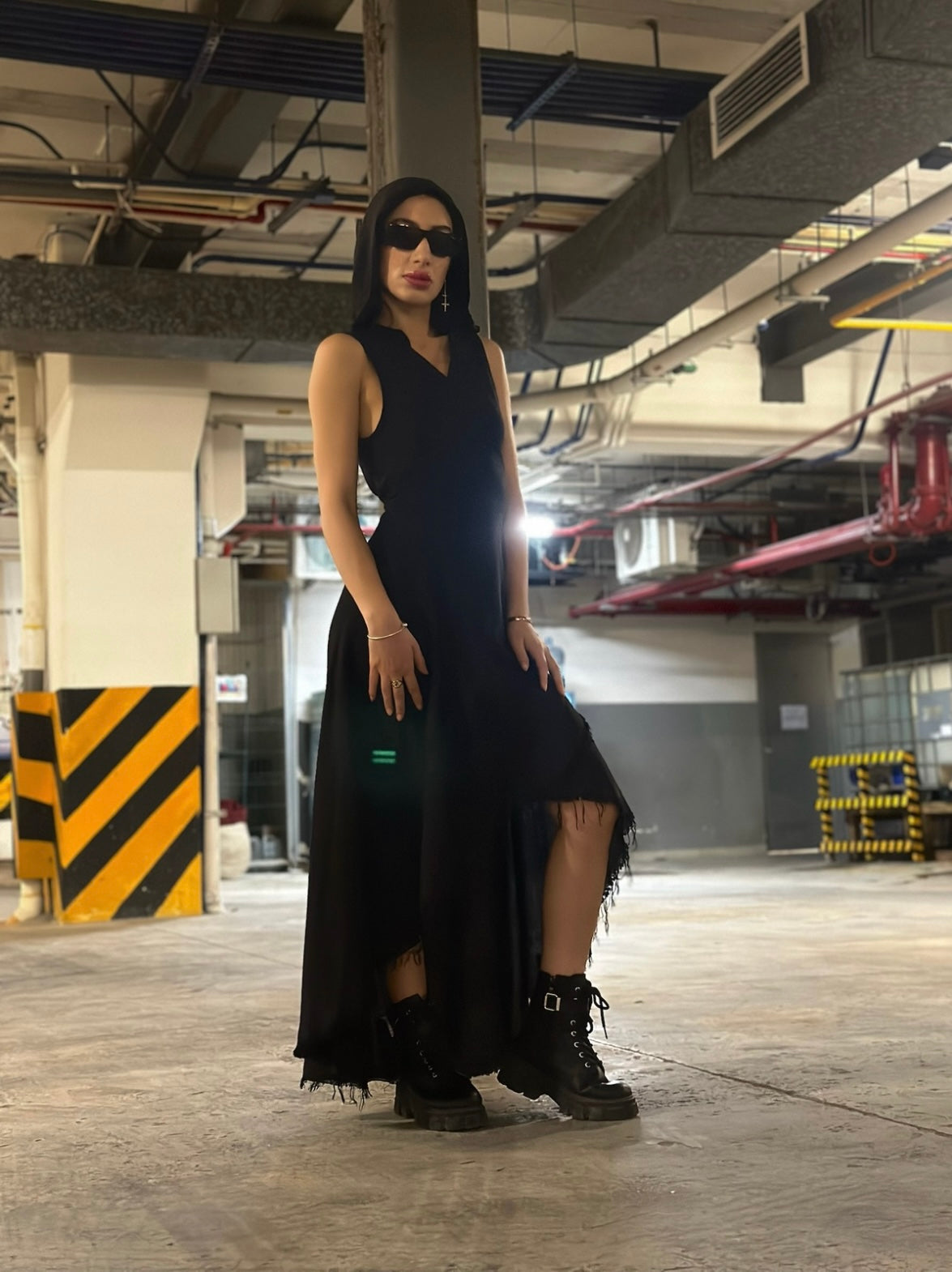 Destino Vestido en Lino con capucha